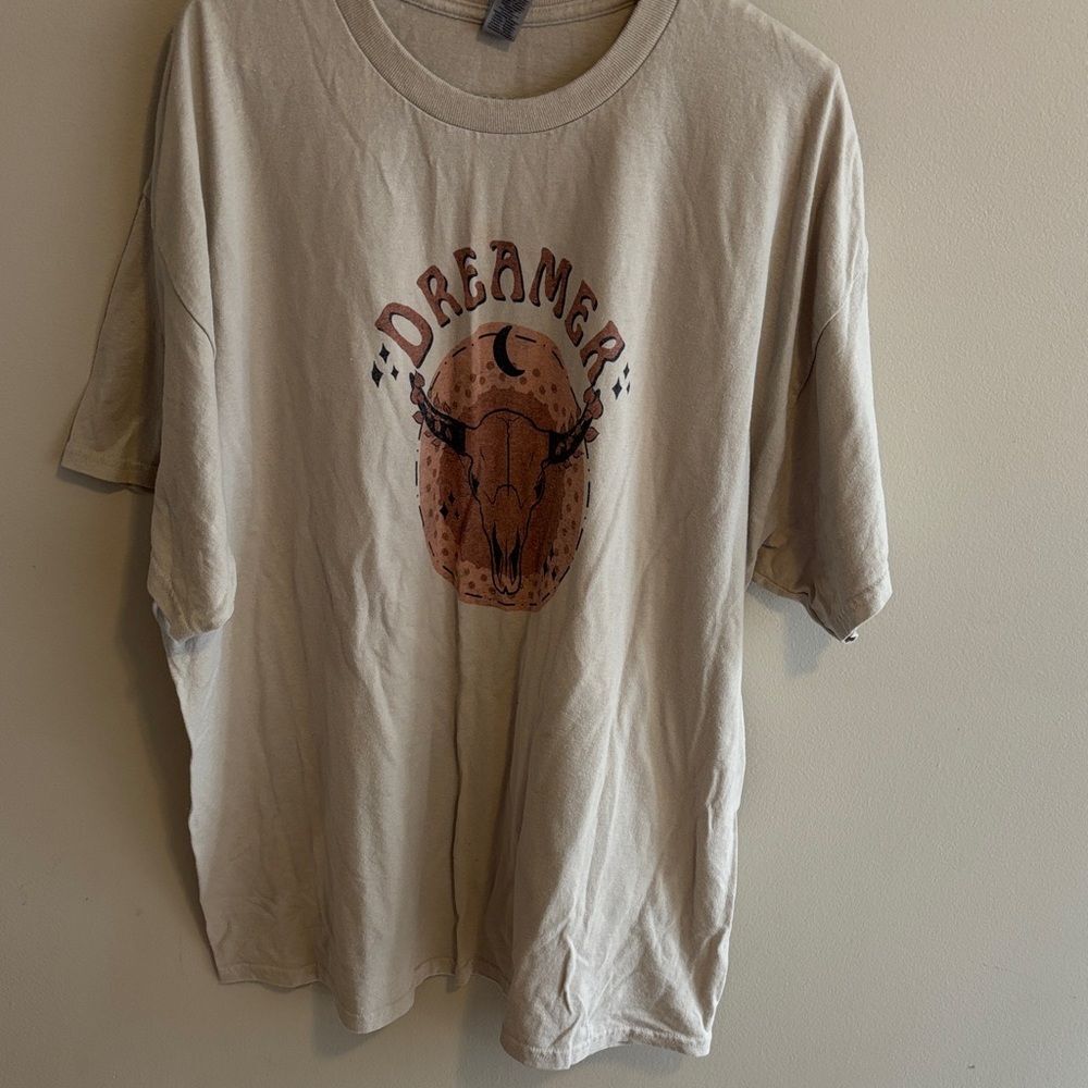 Dreamer 2xl Gildan DryBlend Cream T-Shirt